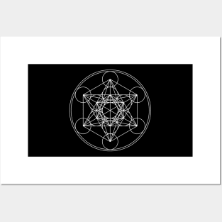 White n Grey Metratons Cube Print Posters and Art